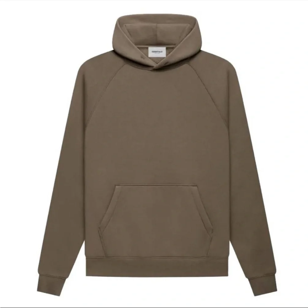ESSENTIALS Fear of God logo oversized hoodie top sweatshirt wheat